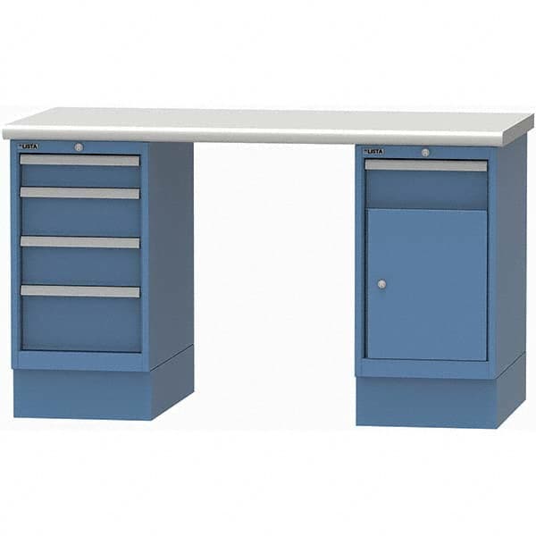 LISTA - Stationary Work Benches, Tables Type: Workstation Top Material: Plastic Laminate - Exact Tooling