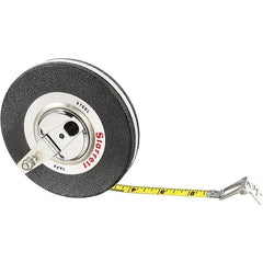 Starrett - 50' x 3/8" Yellow Blade Tape Measure - 1/16" Graduation, L3 Graduation Style, Black Case - Exact Tooling