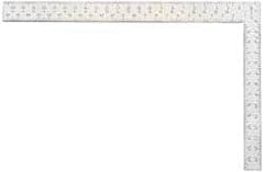 Starrett - 24" Blade Length x 2" Blade Width, 16" Base Length x 1-1/2" Base Width Steel Square - 2 Inch Wide Blade, 1-1/2 Inch Wide Base - Exact Tooling