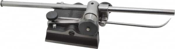 Starrett - 2 Spindle, 9 and 12 Inch Spindle Length, Surface Gage - 3 Inch Long x 2-9/16 Inch Wide Base, Hardened Steel - Exact Tooling