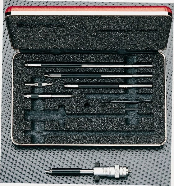 Starrett - 200 to 800mm, Friction Thimble, Mechanical, Interchangeable Rod Micrometer - 0.01mm Graduation, Accurate Up to 0.003 at 25mm, 25mm Travel, 4 Rods - Exact Tooling