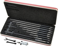 Starrett - 50 to 300mm, Mechanical Inside Micrometer Set - 0.01mm Graduation, Friction Thimble - Exact Tooling
