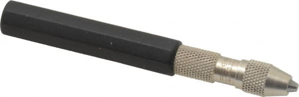 Starrett - 5" Long, 0.062" Capacity, Pin Vise - 5" Long, 1/2" Body Diam 0.03" Min Capacity - Exact Tooling