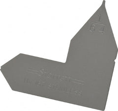 Starrett - 1/64 Inch Radius Gage - Satin Chrome Finish, Stainless Steel - Exact Tooling
