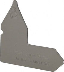 Starrett - 3/64 Inch Radius Gage - Satin Chrome Finish, Stainless Steel - Exact Tooling