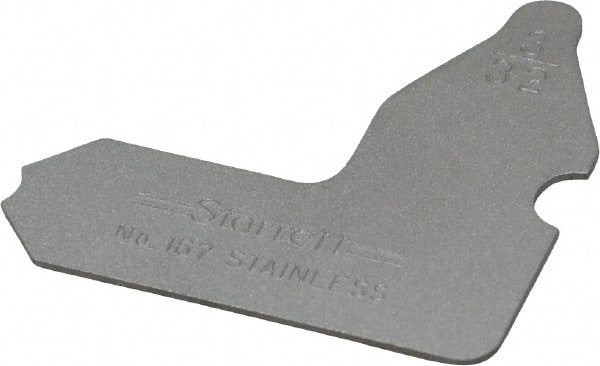 Starrett - 3/32 Inch Radius Gage - Satin Chrome Finish, Stainless Steel - Exact Tooling