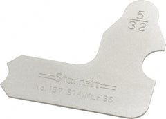 Starrett - 5/32 Inch Radius Gage - Satin Chrome Finish, Stainless Steel - Exact Tooling