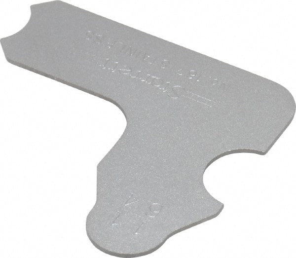 Starrett - 11/64 Inch Radius Gage - Satin Chrome Finish, Stainless Steel - Exact Tooling