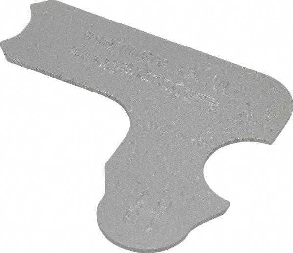 Starrett - 13/64 Inch Radius Gage - Satin Chrome Finish, Stainless Steel - Exact Tooling