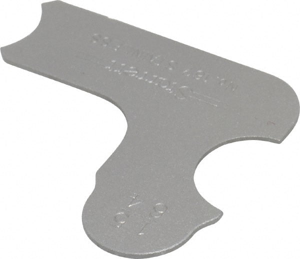 Starrett - 15/64 Inch Radius Gage - Satin Chrome Finish, Stainless Steel - Exact Tooling