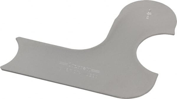 Starrett - 1/2 Inch Radius Gage - Satin Chrome Finish, Stainless Steel - Exact Tooling