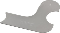 Starrett - 1/2 Inch Radius Gage - Satin Chrome Finish, Stainless Steel - Exact Tooling