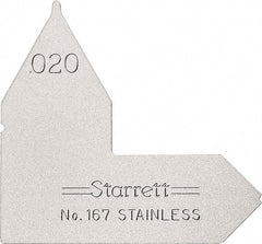 Starrett - Radius Gages Material: Stainless Steel Finish/Coating: Satin Chrome - Exact Tooling