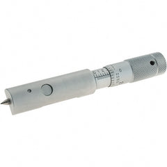 Starrett - 0.01mm Graduation, Satin Chrome Coated Stainless Steel, Mechanical Can Seam Micrometer - Includes Plastic Case - Exact Tooling