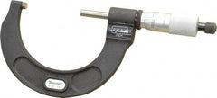Starrett - 2 to 3" Range, 0.0001" Graduation, Mechanical Outside Micrometer - Ratchet Stop Thimble, Accurate to 0.00005", Digital Counter - Exact Tooling