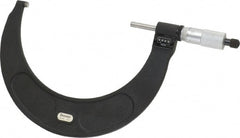 Starrett - 5 to 6" Range, 0.0001" Graduation, Mechanical Outside Micrometer - Ratchet Stop Thimble, Accurate to 0.0001", Digital Counter - Exact Tooling