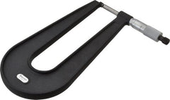 Starrett - 0 to 1" Range, 0.001" Graduation, Mechanical Outside Micrometer - Ratchet Stop Thimble, 6" Throat Depth, Accurate to 0.0001" - Exact Tooling