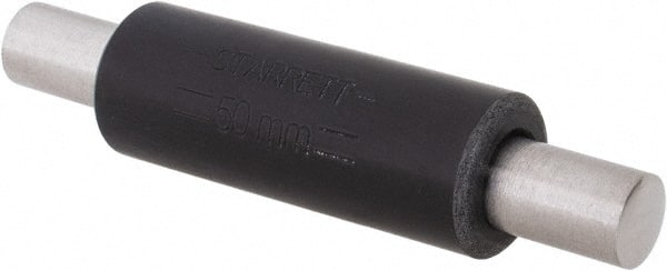 Starrett - 50mm Long, Spherical End Micrometer Calibration Standard - Use with Micrometers, Includes Heat Insulating Handle - Exact Tooling