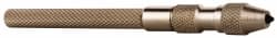 Starrett - 5" Long, 0.04" Capacity, Pin Vise - 5" Long, 0.025" Min Capacity - Exact Tooling