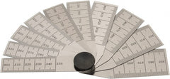 Starrett - 1/2 to 1 Inch Measurement, 10 Leaf Taper Gage - 2-3/4 Inch Long, Tempered Steel, 0.001 Inch Graduation - Exact Tooling