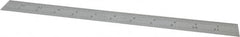 Starrett - 12" Long, 1/64, 1/50, 1/32, 1/10" Graduation, Flexible Steel Rule - 3R Graduation Style, 1" Wide, Silver, Satin Chrome Finish - Exact Tooling