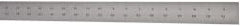 Starrett - 72" Long, 1/64, 1/32, 1/16, 1/8" Graduation, Rigid Spring Steel Rule - 4R Graduation Style, 1-1/2" Wide, Silver, Satin Chrome Finish - Exact Tooling