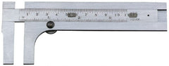 Starrett - 0 to 3-1/2" Stainless Steel Vernier Caliper - 1/32" Graduation, 1-3/8" Jaw Depth, 0.001" Accuracy, Thumb Lock - Exact Tooling