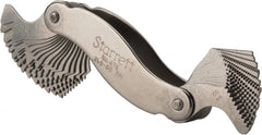 Starrett - 30 Leaf, 3-1/2 to 60 TPI Range, Steel Screw Pitch Gage - 55° Thread Angle - Exact Tooling