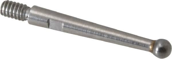 Starrett - 2mm Ball Diam, Carbide, Ball Test Indicator Contact Point - 5/8" Contact Point Length, Use with Starrett 708MAZ, 708MACZ, 709MAZ & 709MACZ Dial Test Indicators - Exact Tooling