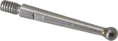 Starrett - 2mm Ball Diam, Carbide, Ball Test Indicator Contact Point - 5/8" Contact Point Length, Use with Starrett 708MAZ, 708MACZ, 709MAZ & 709MACZ Dial Test Indicators - Exact Tooling