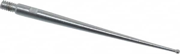 Starrett - 0.8mm Ball Diam, Steel, Ball Test Indicator Contact Point - 1-5/16" Contact Point Length, Use with Starrett 811 & 811M Dial Test Indicators - Exact Tooling