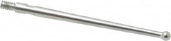 Starrett - 2mm Ball Diam, Steel, Ball Test Indicator Contact Point - 1-5/16" Contact Point Length, Use with Starrett 811 & 811M Dial Test Indicators - Exact Tooling