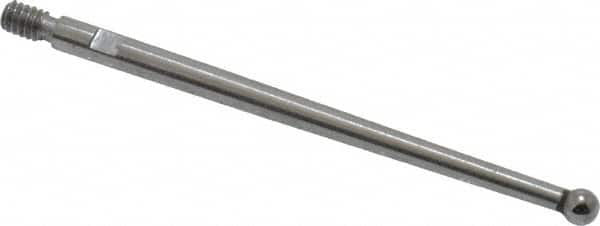 Starrett - 2mm Ball Diam, Carbide, Ball Test Indicator Contact Point - 1-5/16" Contact Point Length, Use with Starrett 811 & 811M Dial Test Indicators - Exact Tooling