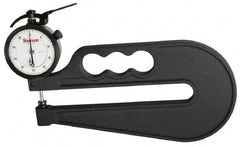 Starrett - 0 to 10mm Measurement, 0.01mm Graduation, 2-1/2 Inch Throat Depth, Dial Thickness Gage - 2-1/4 Inch Dial Diameter - Exact Tooling