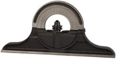 Starrett - 12 to 24 Inch Long Blade, Reversible Combination Square Protractor Head - Black Wrinkle Coated, Cast Iron - Exact Tooling