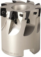 Seco - 10 Inserts, 40mm Cut Diam, 16mm Arbor Diam, 5mm Max Depth of Cut, Indexable Square-Shoulder Face Mill - 90° Lead Angle, 35mm High, XO.. 0602 Insert Compatibility, Through Coolant, Series Nano Turbo - Exact Tooling