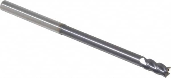 Accupro - 6mm, 12mm LOC, 6mm Shank Diam, 100mm OAL, 4 Flute, Solid Carbide Square End Mill - Single End, AlTiN Finish, Spiral Flute, 40° Helix, Centercutting, Right Hand Cut, Right Hand Flute - Exact Tooling