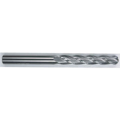 1/8" Dia. - 3" OAL - Solid CBD - Bright - Ball Nose SE EM - 4 FL - Exact Tooling