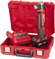 Milwaukee Tool - 18 Volt 3/8" Chuck Right Angle Handle Cordless Drill - 0-1500 RPM, Keyless Chuck, Reversible, 1 Lithium-Ion Battery Included - Exact Tooling