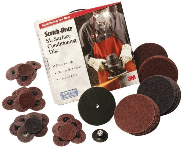 3M - 7" Diam, Aluminum Oxide Hook & Loop Disc - Coarse Grade, Nonwoven, Series SL-DH - Exact Tooling
