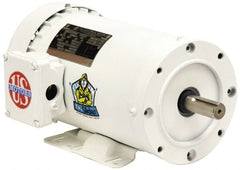 US Motors - 3/4 hp, TENV Enclosure, No Thermal Protection, 3,450 RPM, 115/208-230 Volt, 60 Hz, Single Phase Permanent Split Capacitor (PSC) Motor - Exact Tooling