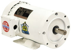 US Motors - 1/2 hp, TENV Enclosure, No Thermal Protection, 1,725 RPM, 115/208-230 Volt, 60 Hz, Single Phase Permanent Split Capacitor (PSC) Motor - Exact Tooling
