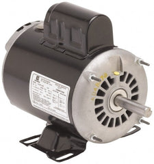 US Motors - 1/3 hp, ODP Enclosure, Auto Thermal Protection, 3,450 RPM, 115/230 Volt, 60 Hz, Single Phase Permanent Split Capacitor (PSC) Motor - Size 48 Frame, Rigid Mount, 1 Speed, Ball Bearings, 6.8/3.4 Full Load Amps, B Class Insulation, Reversible - Exact Tooling