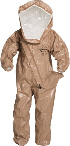 Dupont - Size S, Tan, Chemical Encapsulated Suit - No Pockets - Exact Tooling