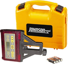 Johnson Level & Tool - Laser Level 4 AA Batteries, Laser Detector - Use With Red Beam Rotary Laser - Exact Tooling
