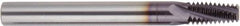 Regal Cutting Tools - 1/2-14, 3/4-14 NPT, 0.495" Cutting Diam, 4 Flute, Solid Carbide Helical Flute Thread Mill - Internal/External Thread, 7/8" LOC, 3-1/2" OAL, 1/2" Shank Diam - Exact Tooling