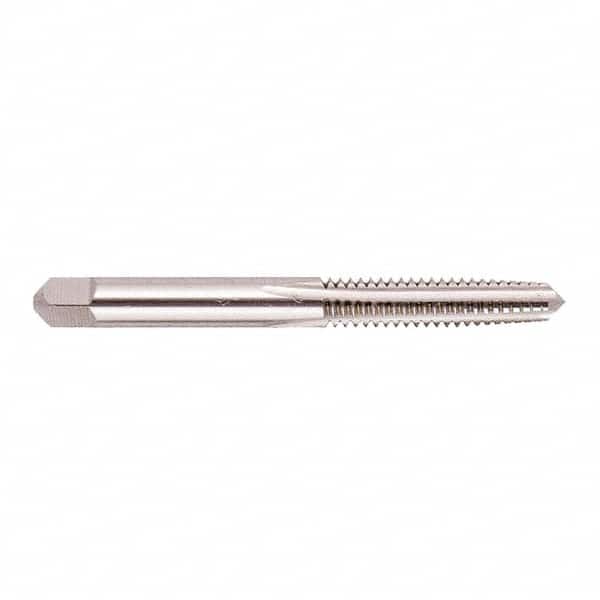 Regal Cutting Tools - 3/8-16 UNC 3B 4 Flute Bright Finish Solid Carbide Straight Flute Standard Hand Tap - Plug, Right Hand Thread, 2-15/16" OAL, 1-1/4" Thread Length, H3 Limit, Oversize - Exact Tooling