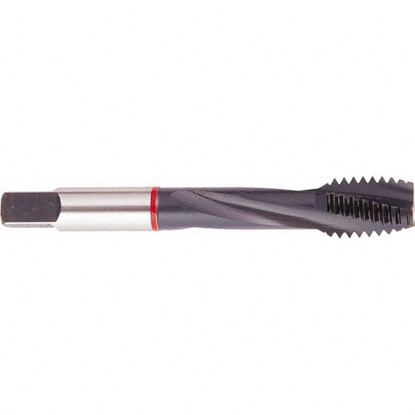 Regal Cutting Tools - #10-32 UNF 3 Flute 2B Modified Bottoming Spiral Flute Tap - Powdered Metal, Oxide Finish, Right Hand Flute, Right Hand Thread, H3, Series Triple Crown - Exact Tooling