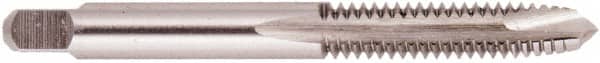 Regal Cutting Tools - #0-80 UNF, 2 Flute, Bright Finish, High Speed Steel Spiral Point Tap - Plug Chamfer, Right Hand Thread, 1-5/8" OAL, 5/16" Thread Length, 0.141" Shank Diam, 3B Class of Fit - Exact Tooling