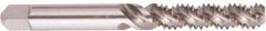 Regal Cutting Tools - #6-32 UNC 2 Flute 2B Bottoming Spiral Flute Tap - High Speed Steel, Bright Finish, 2" OAL, Right Hand Flute, Right Hand Thread, H3 - Exact Tooling